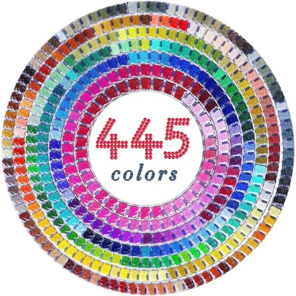 5D Diamond Painting Beads, 445000 Pieces 445 Colors Round Drills Diamond Art